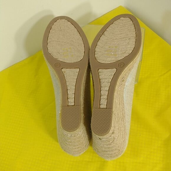 J. Crew Women’s Seville Espadrille Wedges Canvas Size 12. Gray - Picture 4 of 10